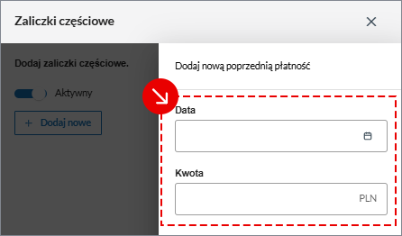 Wyb&oacute;r opcji w oknie Adnotacje